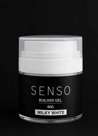 ג'ל בניה היברידי 60 גר' עם לחצן SENSO MILKY WHITE